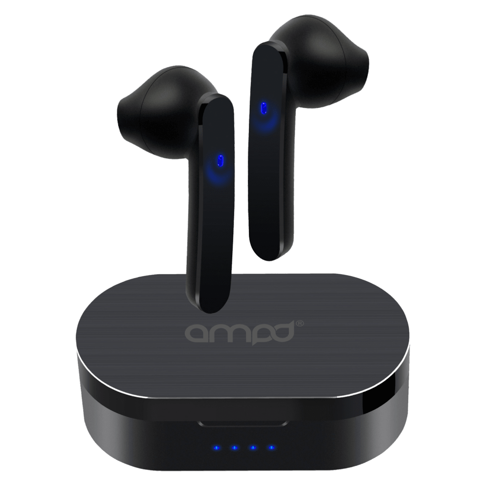 AMPD True Wireless In Ear Headphones with Smart Touch Controls and Charging Pack by AMPD