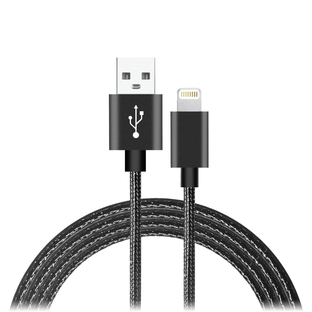 AMPD Volt Plus USB A to Apple Lightning Braided Cable 6ft by AMPD