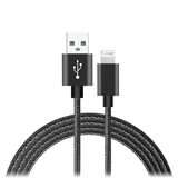 AMPD Volt Plus USB A to Apple Lightning Braided Cable 6ft by AMPD