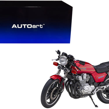 Honda CB750F Motorcycle Red with Helmet "Baribari Legend" (1986) OVA 1/12 Model by Autoart