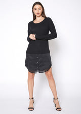 Women Twofer Pullover Sweater Dress by Shop at Konus