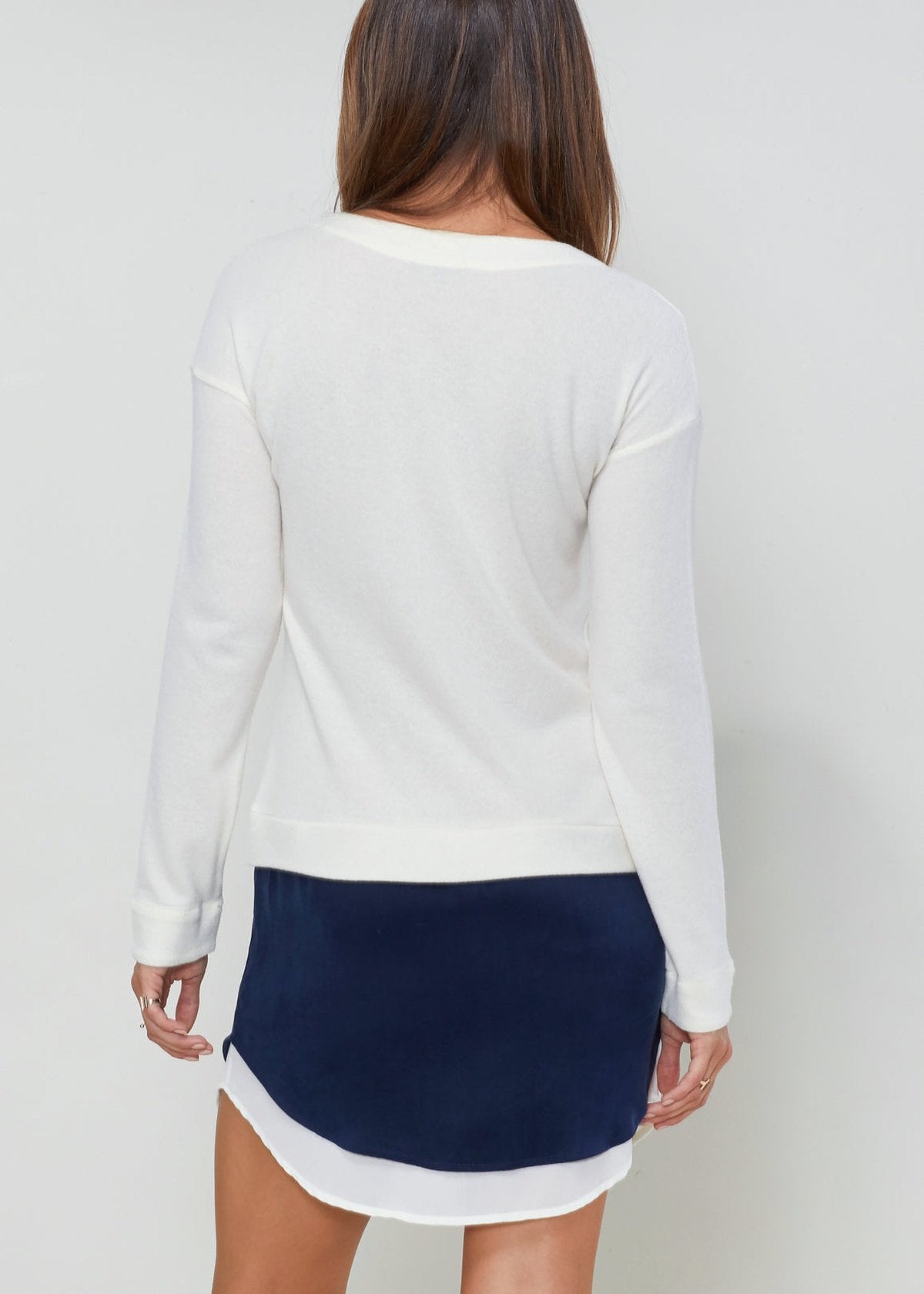 Women Twofer Pullover Sweater Dress by Shop at Konus