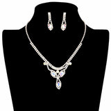 Marquise Stone Accented Rhinestone Pave Necklace by Madeline Love