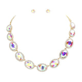 Oval Stone Link Evening Necklace by Madeline Love