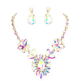 Teardrop Stone Cluster Evening Necklace by Madeline Love