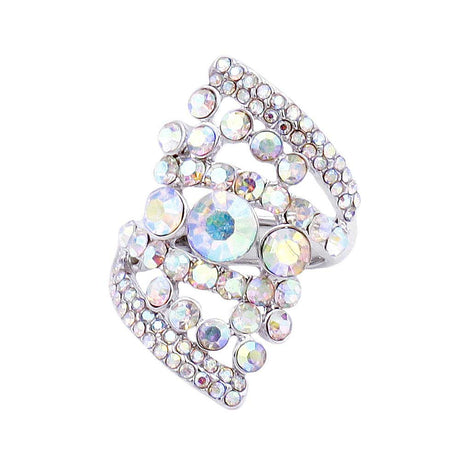 Bubble Stone Cluster Stretch Ring by Madeline Love