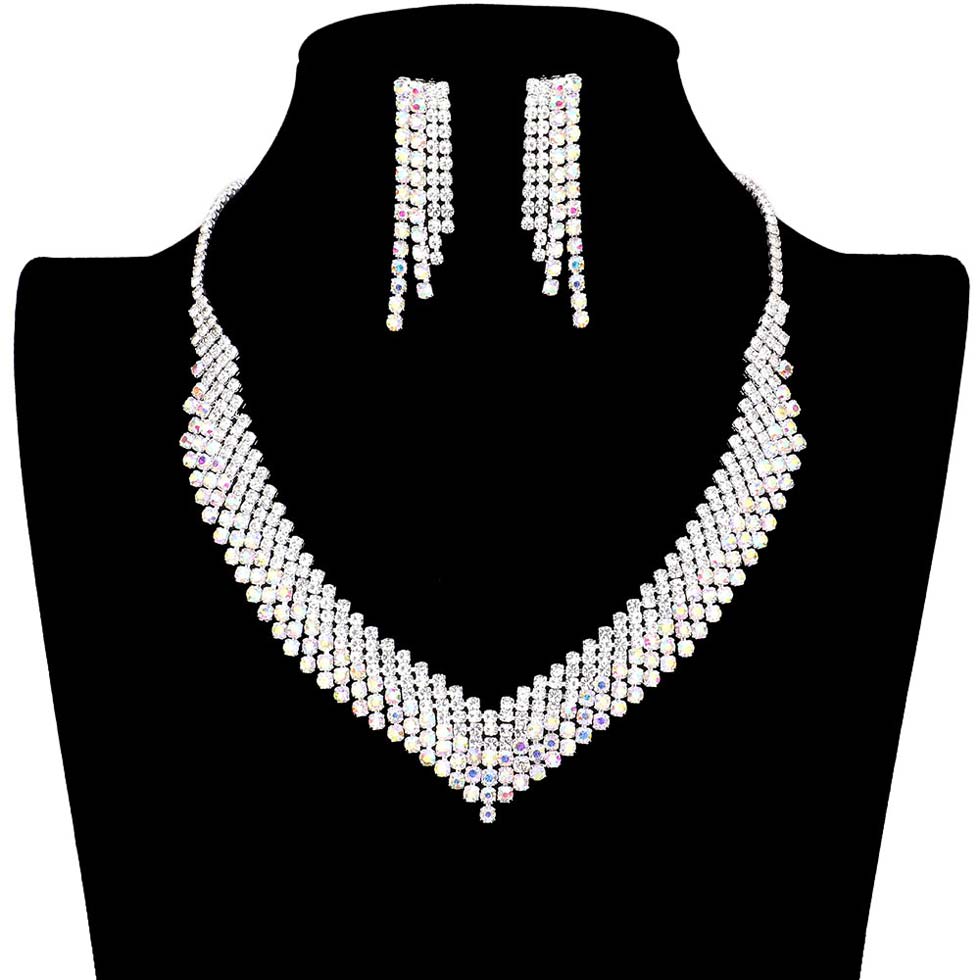 Crystal Rhinestone Pave Necklace by Madeline Love