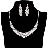 Curved Pave Crystal Rhinestone Necklace by Madeline Love