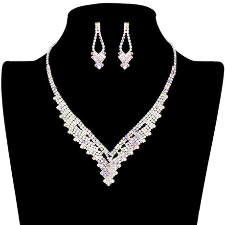 Rhinestone Pave Necklace Set by Madeline Love