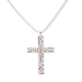 Rhinestone Paved Cross Pendant Jewelry Set by Madeline Love