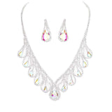 Teardrop Crystal Rhinestone Collar Necklace by Madeline Love