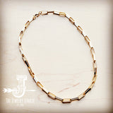 Matte Gold Large Chain Link Layering Necklace 255n by The Jewelry Junkie