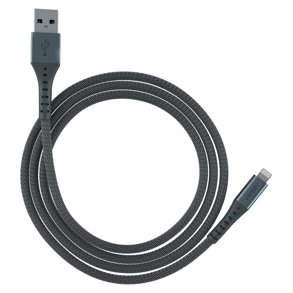 Ventev Chargesync Alloy USB A to Apple Lightning Cable 10ft by Ventev