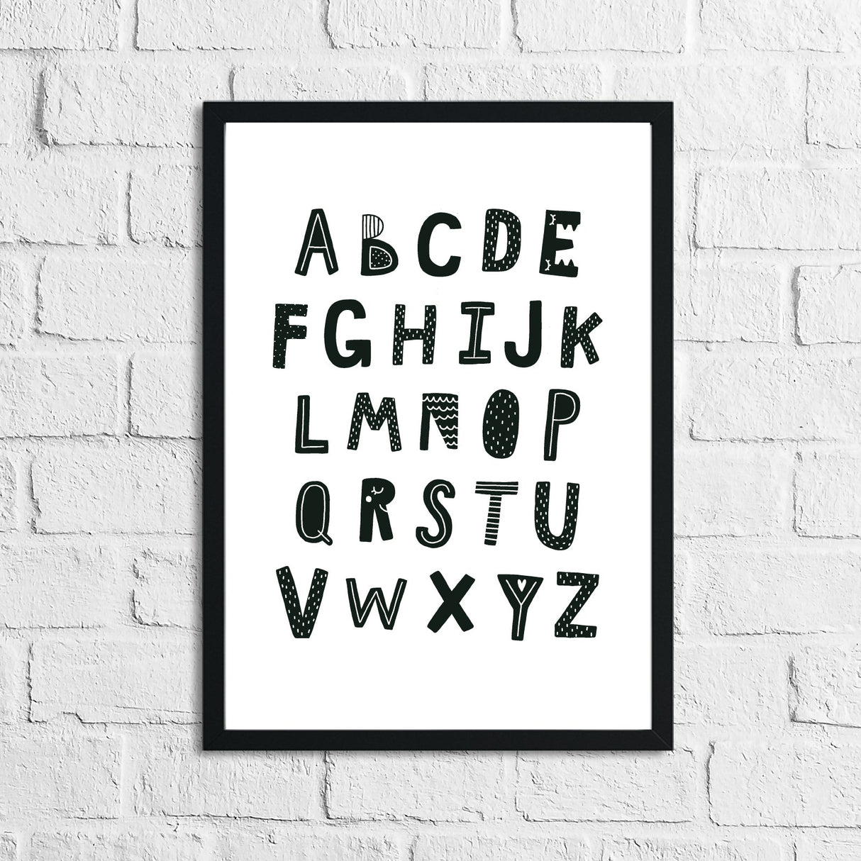 Scandinavian Alphabet Children's Nursery Bedroom Wall Decor Print by WinsterCreations™ Official Store