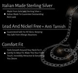 Sterling Silver 925 Diamond Cut Rope Chain 1.5MM, 16"-24", Braided Twisted Link Chain Necklace, 14K Gold Plated Italian Made Sterling Silver 925 Unisex Chain by Donatello Gian