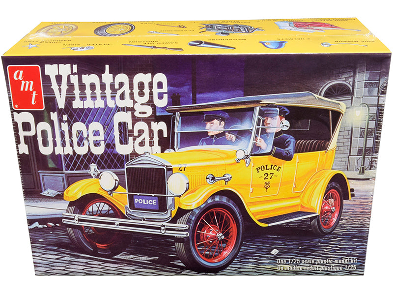 Skill 2 Model Kit 1927 Ford T Vintage Police Car 1/25 Scale Model by AMT