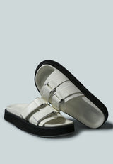 aniston buckled flatform slip-on sandal by London Rag