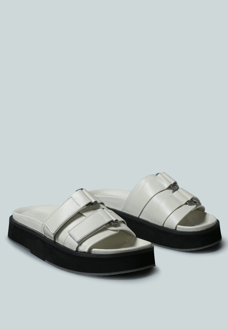 aniston buckled flatform slip-on sandal by London Rag