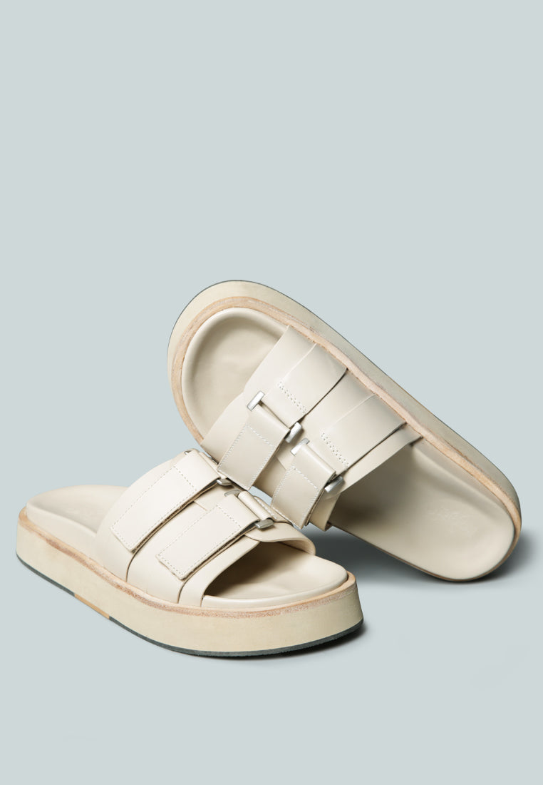 aniston buckled flatform slip-on sandal by London Rag