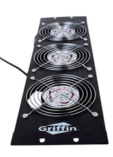 GRIFFIN Rackmount Cooling Fan - 3U Ultra-Quiet Triple Exhaust Fans, Keep Studio Audio Equipment Gear Cool - Rack Mount on Network IT System Server by GeekStands.com