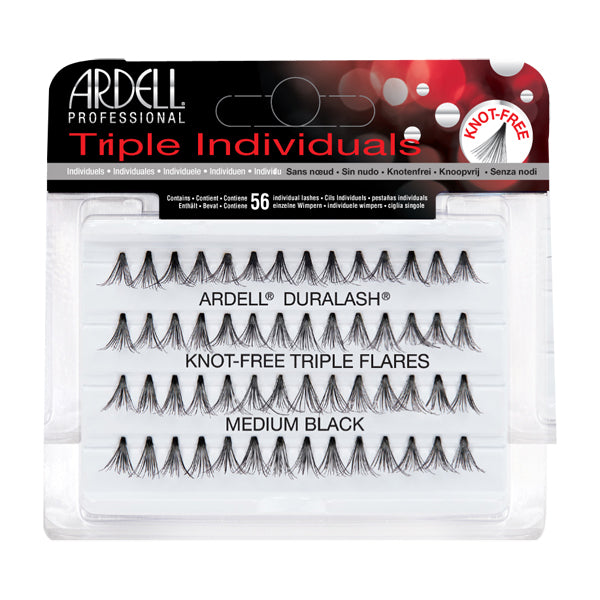 ARDELL Triple Individuals Knot-Free Triple Flares - Medium Black