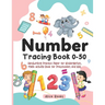 Number Tracing Book 0 - 50: Handwriting Practice Paper for Kindergarten, Kids and Preschoolers, Trace Numbers and Word Numbers, Math Activity Workbook