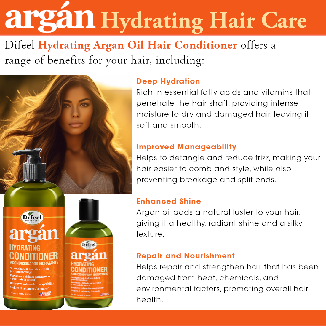 Difeel Argan Hydrating Conditioner 12 oz. by difeel - find your natural beauty