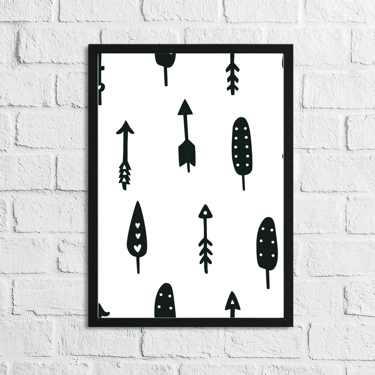 Scandinavian Arrow Pattern Children's Nursery Bedroom Wall Decor Print by WinsterCreations™ Official Store