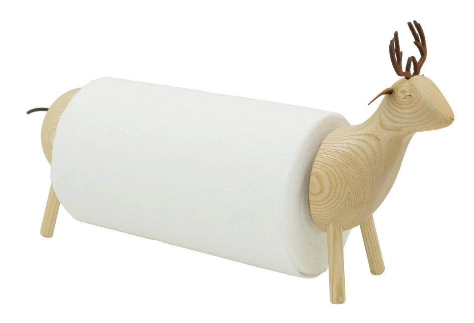 ASH WOOD: Reindeer TOWEL HOLDER by Peterson Housewares & Artwares