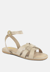 ashton flat ankle strap sandals by London Rag