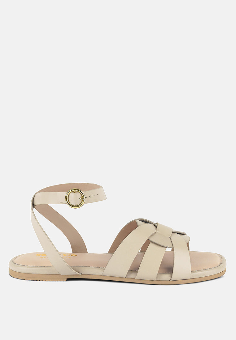 ashton flat ankle strap sandals by London Rag