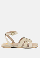 ashton flat ankle strap sandals by London Rag