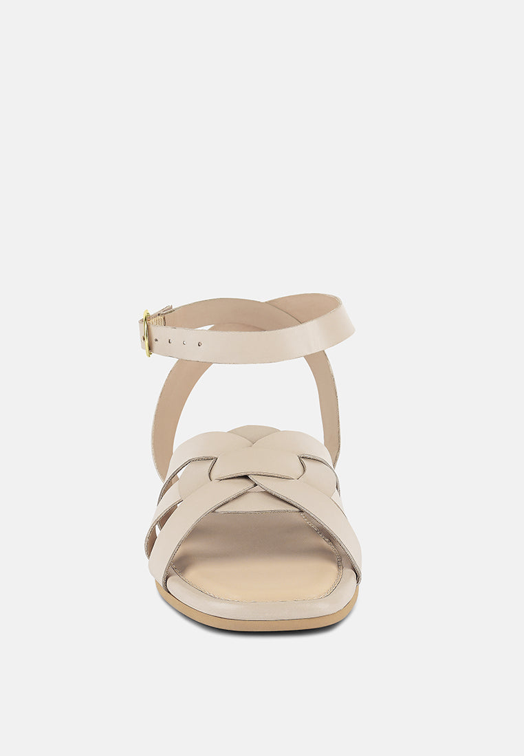 ashton flat ankle strap sandals by London Rag