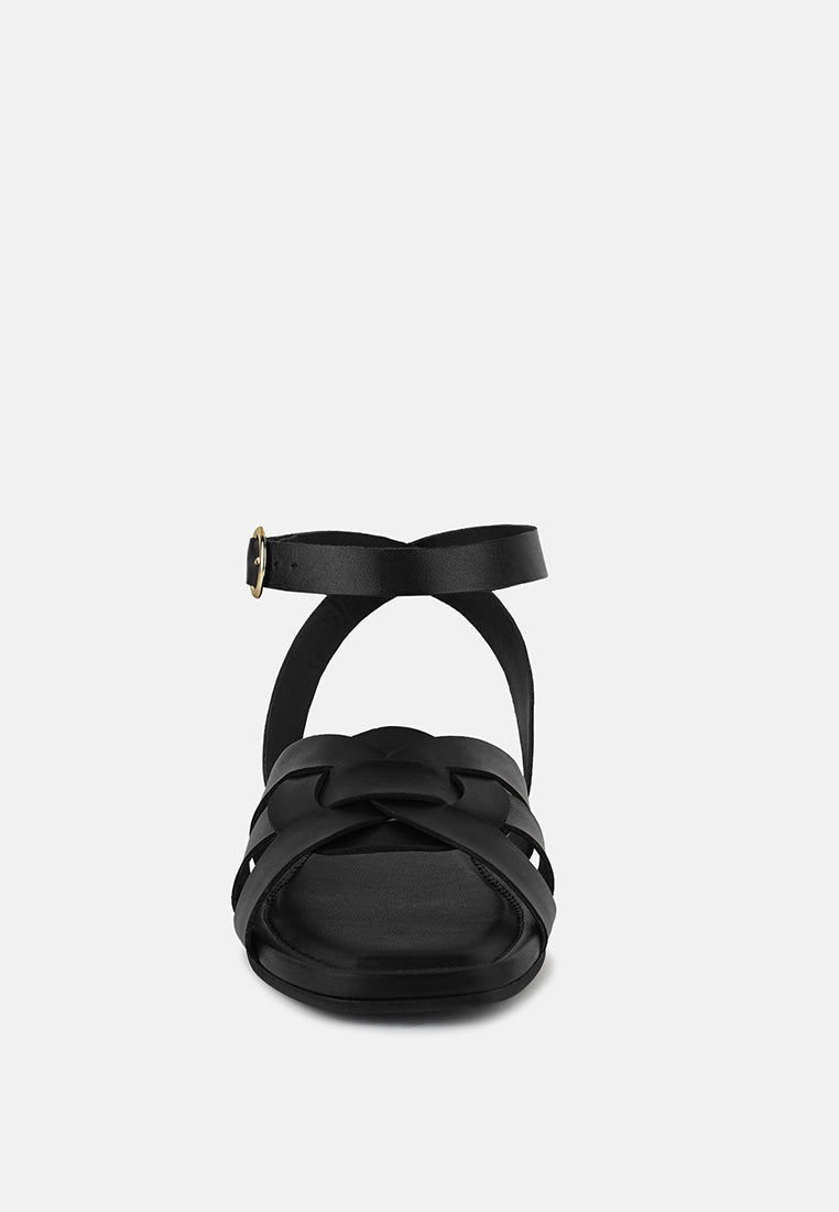 ashton flat ankle strap sandals by London Rag