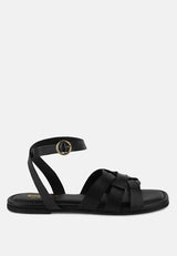 ashton flat ankle strap sandals by London Rag