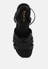 ashton flat ankle strap sandals by London Rag