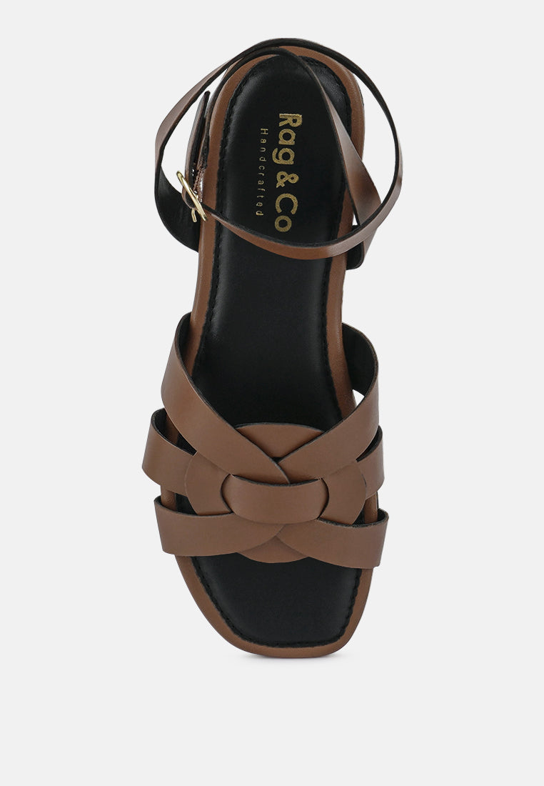 ashton flat ankle strap sandals by London Rag