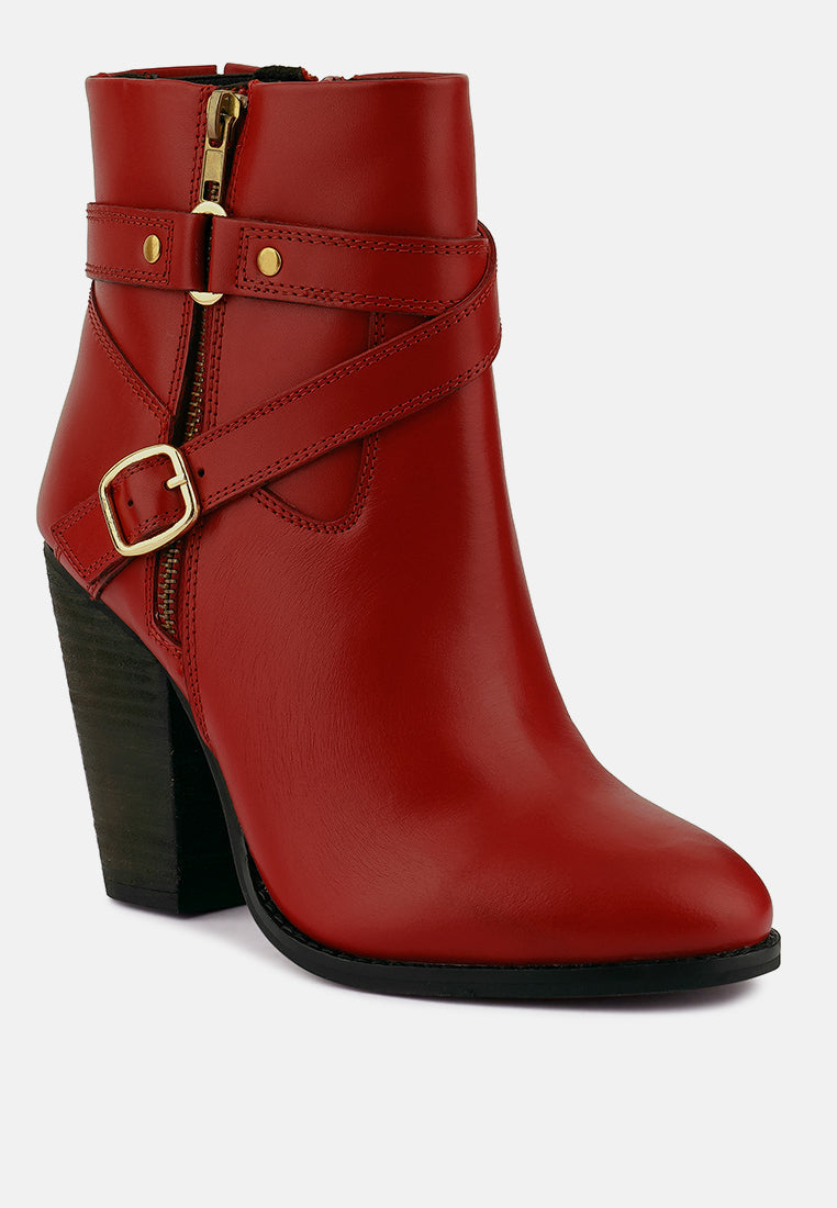 cat-track leather ankle boots by London Rag