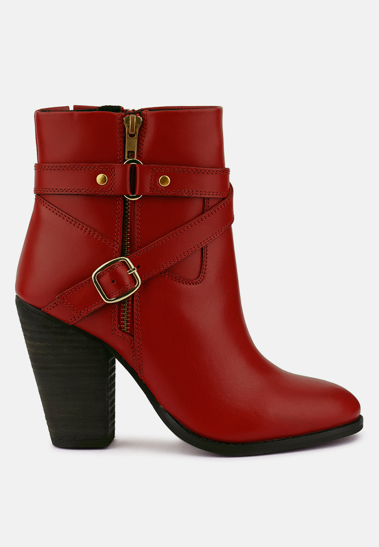 cat-track leather ankle boots by London Rag