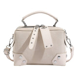 Leather and Suede Boho Shoulder Bag with Studs and Leather Detailing by Coco Charli