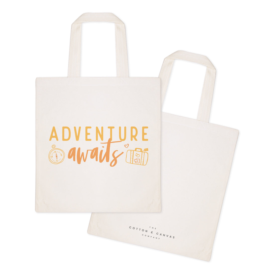 Adventure Awaits Cotton Canvas Tote Bag by The Cotton & Canvas Co.