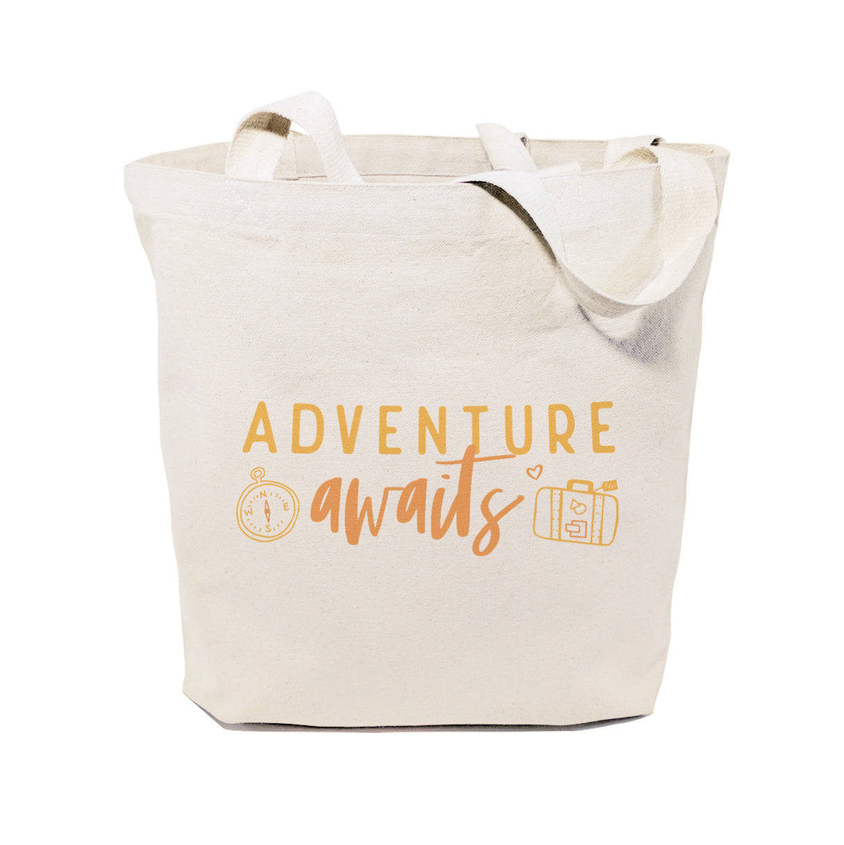 Adventure Awaits Cotton Canvas Tote Bag by The Cotton & Canvas Co.