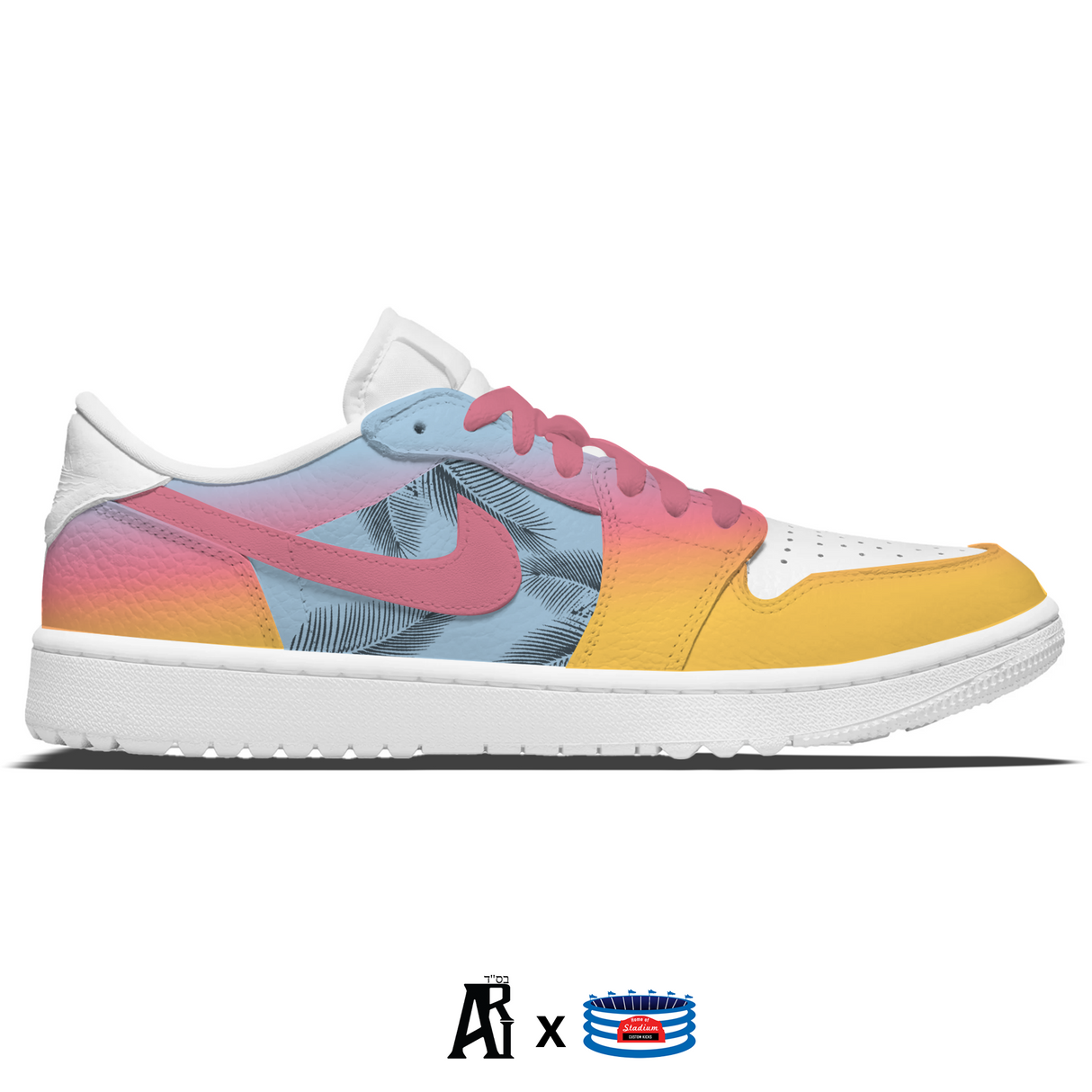 "Tropical" Jordan 1 Golf Shoes by Stadium Custom Kicks