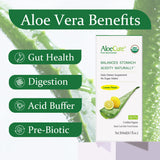 Pure Aloe Vera Juice Lemon Flavor - USDA Certified Organic by AloeCure