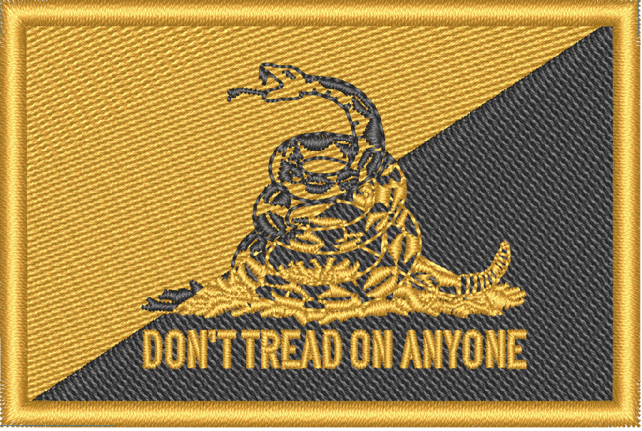 Ancap Gadsden Flag Morale Patch by Proud Libertarian