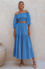 Annabelle Boho Linen Maxi Skirt by ELF