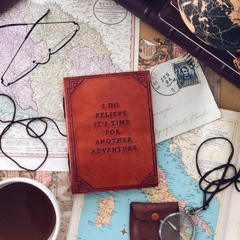 Another Adventure Quote Leather Journal by Soothi