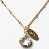 April Herkimer Diamond Birthstone Necklace by Tiny Rituals