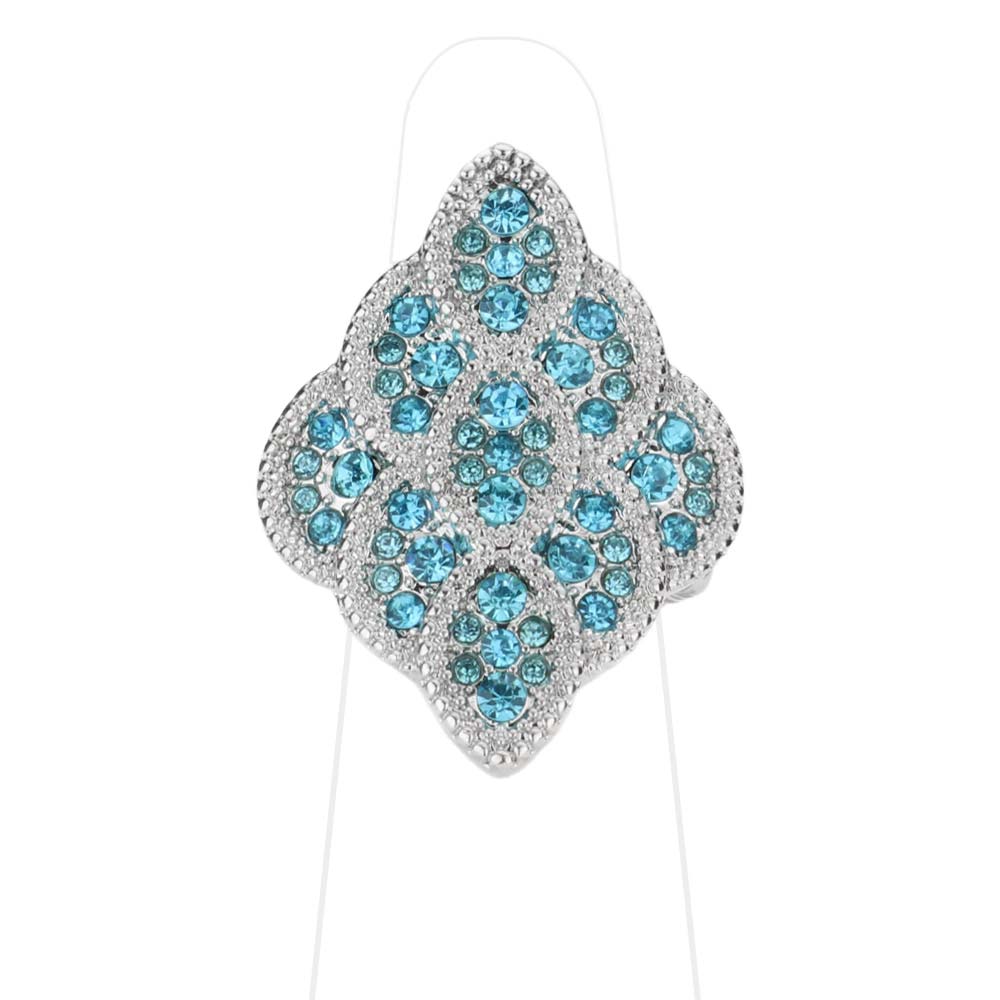 Rhinestone Embellished Petal Stretch Ring by Madeline Love