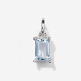 Aquamarine Silver Charm by Little Sky Stone